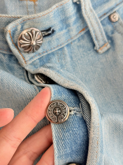 Chrome Hearts Levi’s 501 Cross Patches Jeans