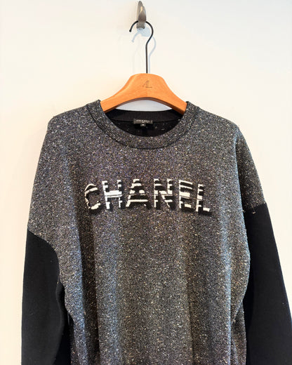 Chanel 20C LA PAUSA LOGO LUREX Sweater