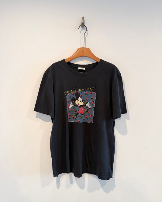 Saint Laurent Paris Mickey T Shirt