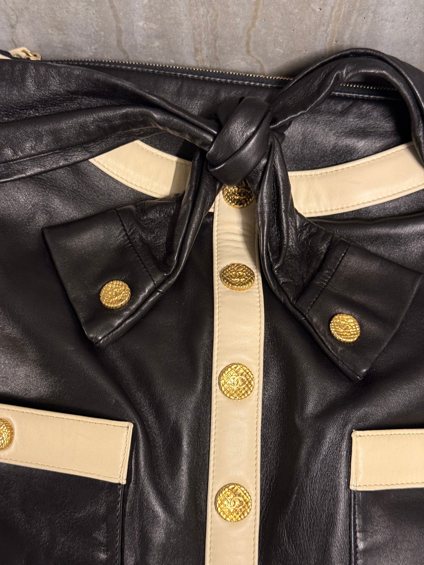 Chanel Jacket Girl Bag Black/White