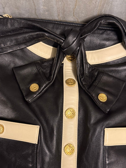 Chanel Jacket Girl Bag Black/White