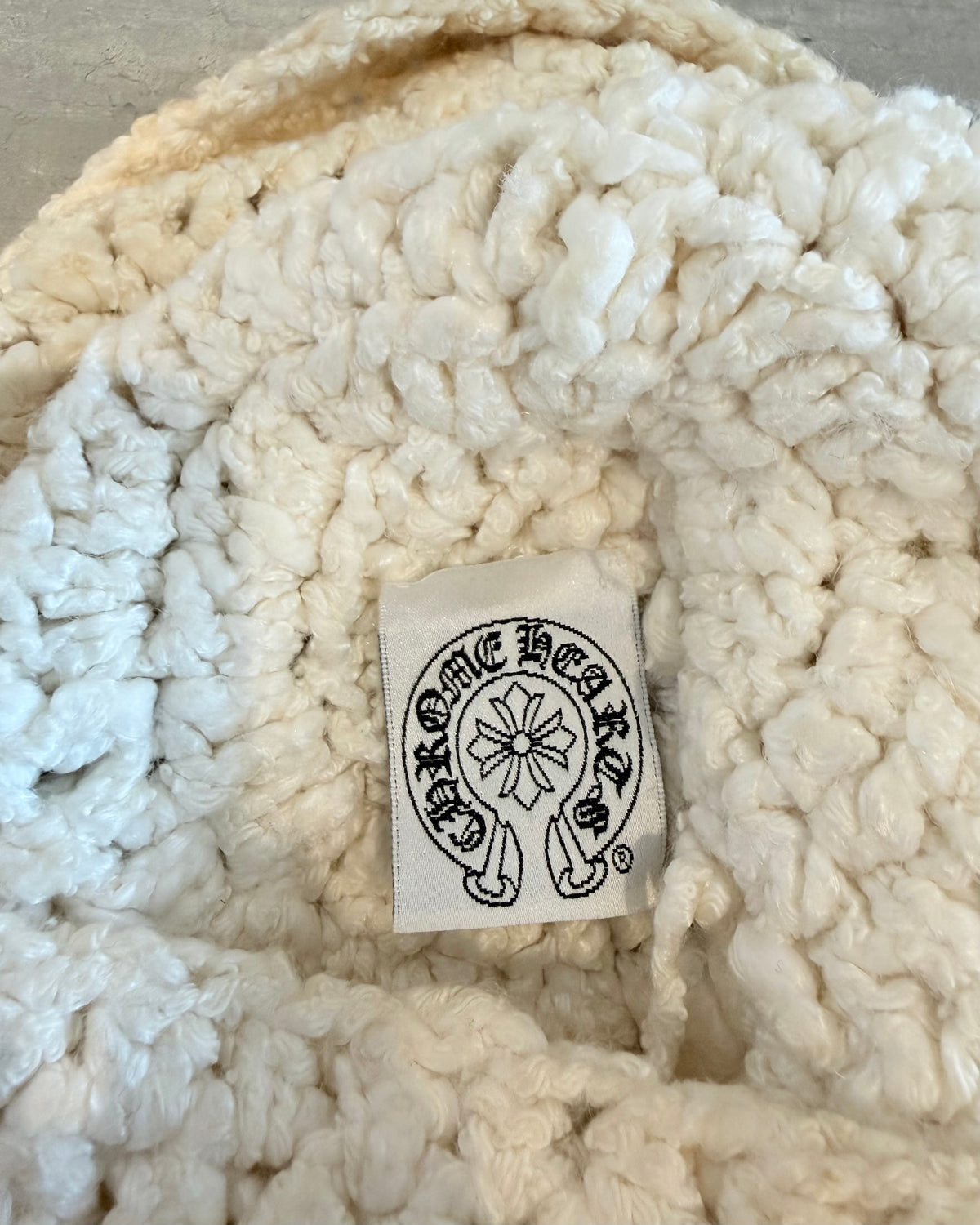 Chrome Hearts Leather Patch Cashmere Beanie