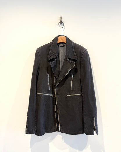 Raf Simons Aw04 Waves' Perfecto Multi Zip Jacket