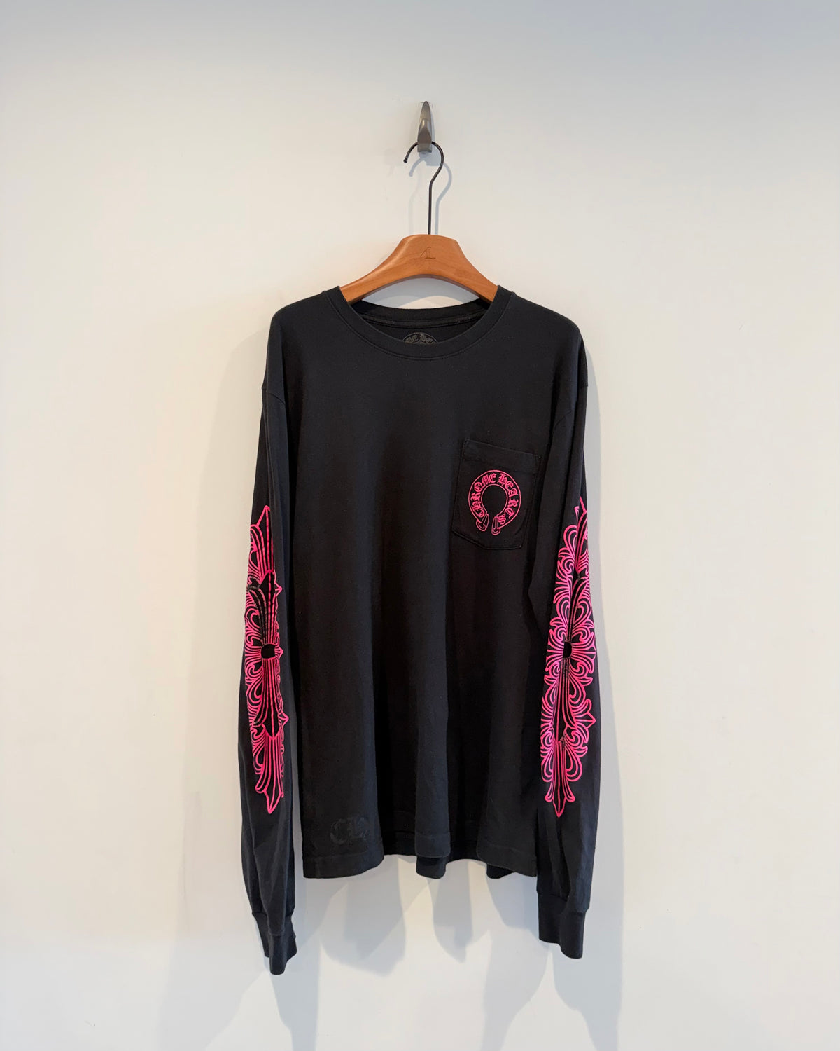 Chrome Hearts Pink Horse Shoes Long Sleeve