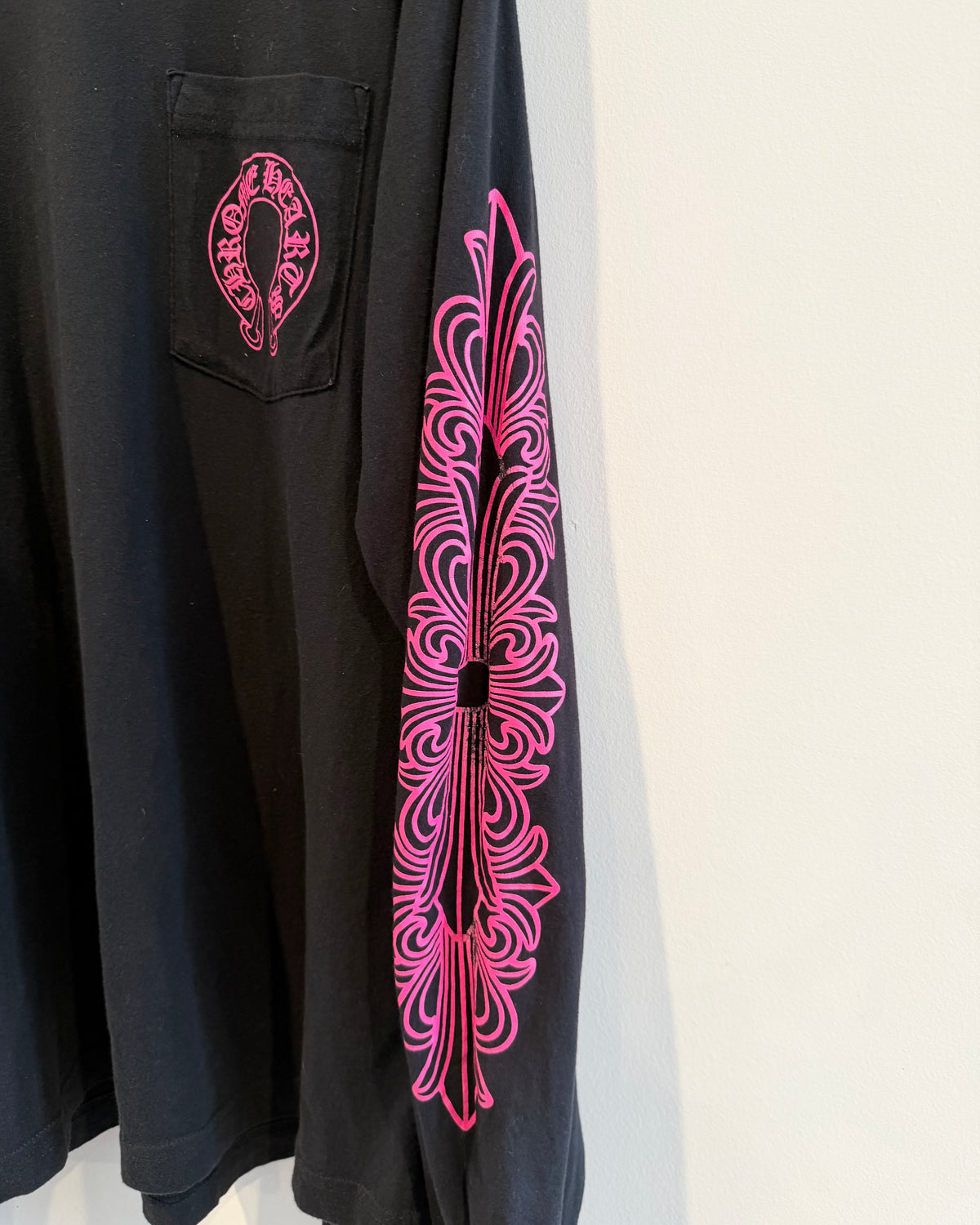 Chrome Hearts Pink Horse Shoes Long Sleeve