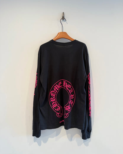 Chrome Hearts Pink Horse Shoes Long Sleeve